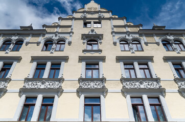 Facade of the Old Building in Liberec