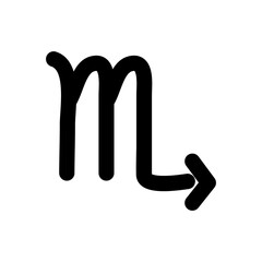 astrology concept, scorpio sign, the scorpion symbol, silhouette style