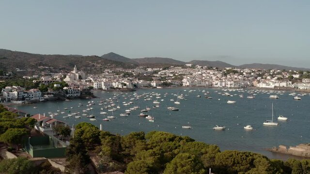 Aerial shot from Cadaques, Spain.