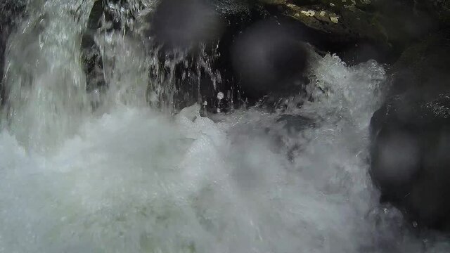 Rushing water from cascade in Virginia National Park