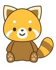 レッサーパンダ　ベクターイラスト