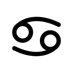 astrology concept, cancer sign, the crab symbol, silhouette style