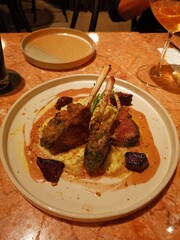 Fine dinning food close up