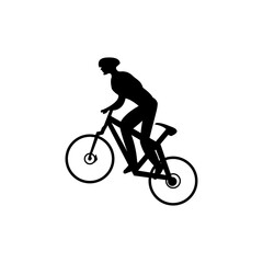 mountain bike sport logo design vector illustration