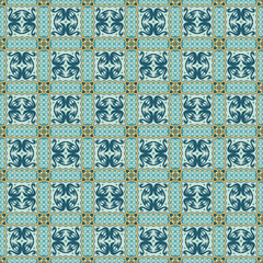 Abstract ornamental patch seamless pattern