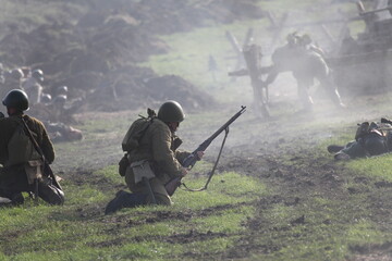 Military show in Borodino field