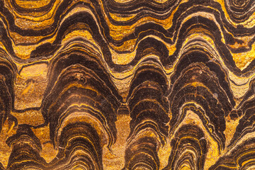 Stromatolites, microorganism fossils, Precambian period,  Asturias, Spain, Europe © JUAN CARLOS MUNOZ