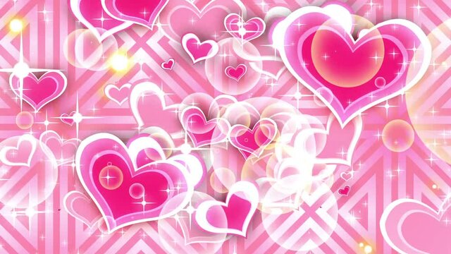 Cute Girly Pink Heart Background