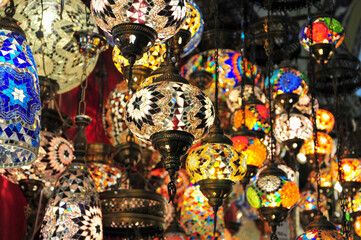 トルコランプ　Beautiful lots of colorful Turkish lamps