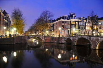 アムステルダムの美しい運河　Beautiful canal landscape in Amsterdam