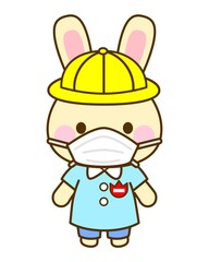 幼稚園児うさぎ　マスク