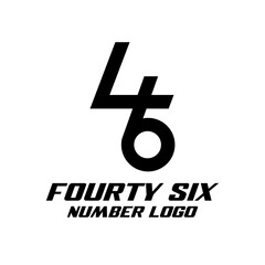 46 illustration logo vector. 46 number logo