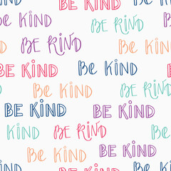 Be Kind Typography Seamless Pattern-02