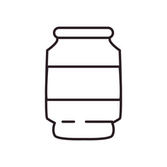 soda can drink line style icon vector design