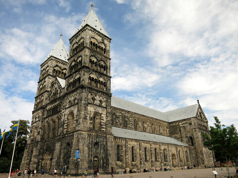 The Lund Cathedral In Lund, SWEDEN