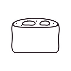 sushi line style icon vector design