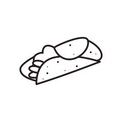 burrito line style icon vector design