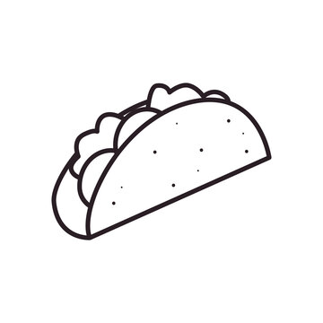 taco line style icon vector design