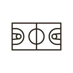 court of basketball line style icon vector design