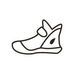 shoe of basketball line style icon vector design