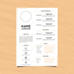 Three Strips Curriculum Vitae Design