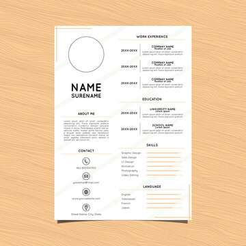 Three Strips Curriculum Vitae Design