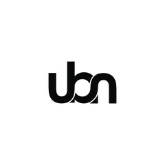 ubn letter original monogram logo design