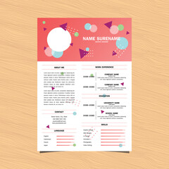 Curriculum Vitae Abstract Design