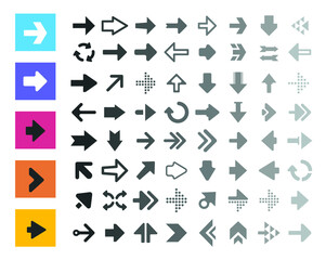 Set of  arrow icons 