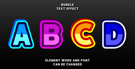 Bundle text effect style
