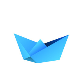 Paper boat, Folded paper boat vector