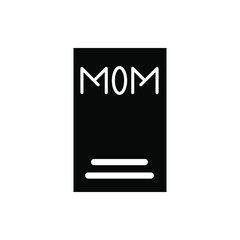 card icon vector illustration glyph style. mother's day icon set.