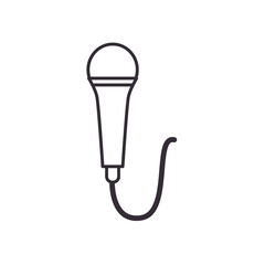 microphone line style icon vector design