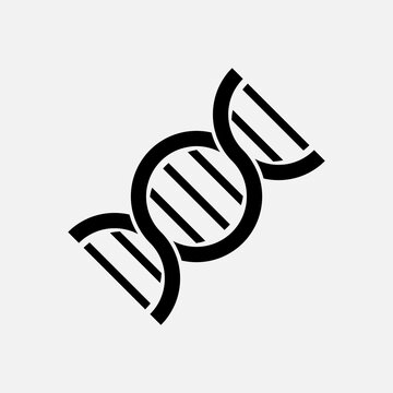 DNA helix symbol icon. Genome sequence sign. Molecular biology and genetics concept.