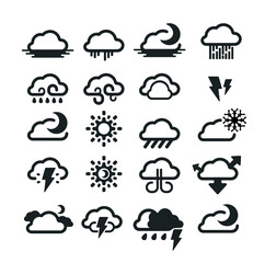 Outline Weather Icons - Vector 