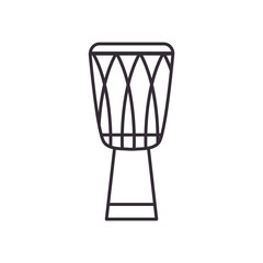 Obraz na płótnie Canvas drum instrument line style icon vector design