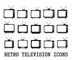 Television icon set