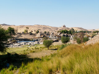 beautiful nubian landscape near aswan