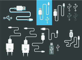 Type-A, Type-B, Mini-USB, Micro-USB (Sockets and connectors for PC and mobile devices)