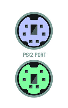 Old mouse, keyboard ps2 (connector for keyboard and mouse Sockets and connectors for PC and mobile devices)
