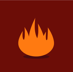 Flame, fire icon vector