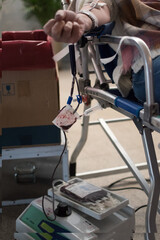 Fototapeta premium Blood donation volunteer transfussion health