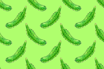 Pencil illustration of vegetables. Seamless pattern with healthy farm products. Organic veggies grown in the garden.