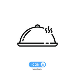 food icon vector isolated on white background.