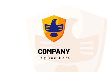 emblem eagle bird logo illustration template