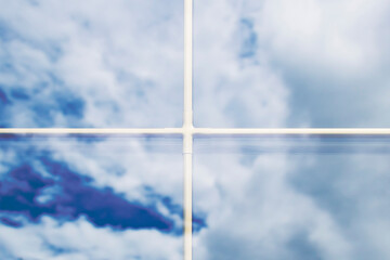 A fragment of a plastic laminated window