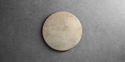 rustic wooden cutting board on table top as template -  3D Illustration