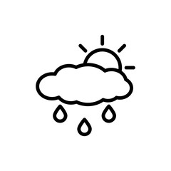 Cloud, rain, sun icon. Simple line, outline vector elements of forecast icons for ui and ux, website or mobile application
