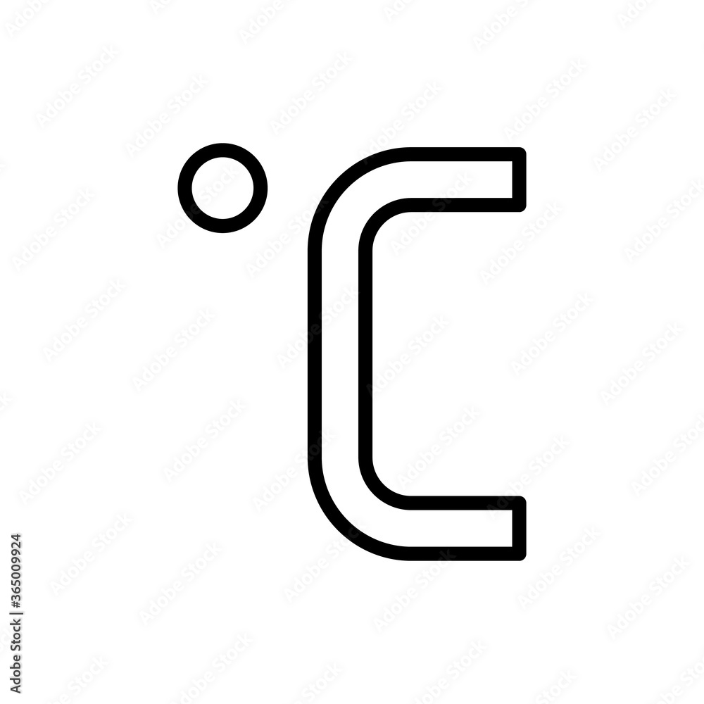 Poster celsius, thermometer icon. simple line, outline vector elements of forecast icons for ui and ux, web