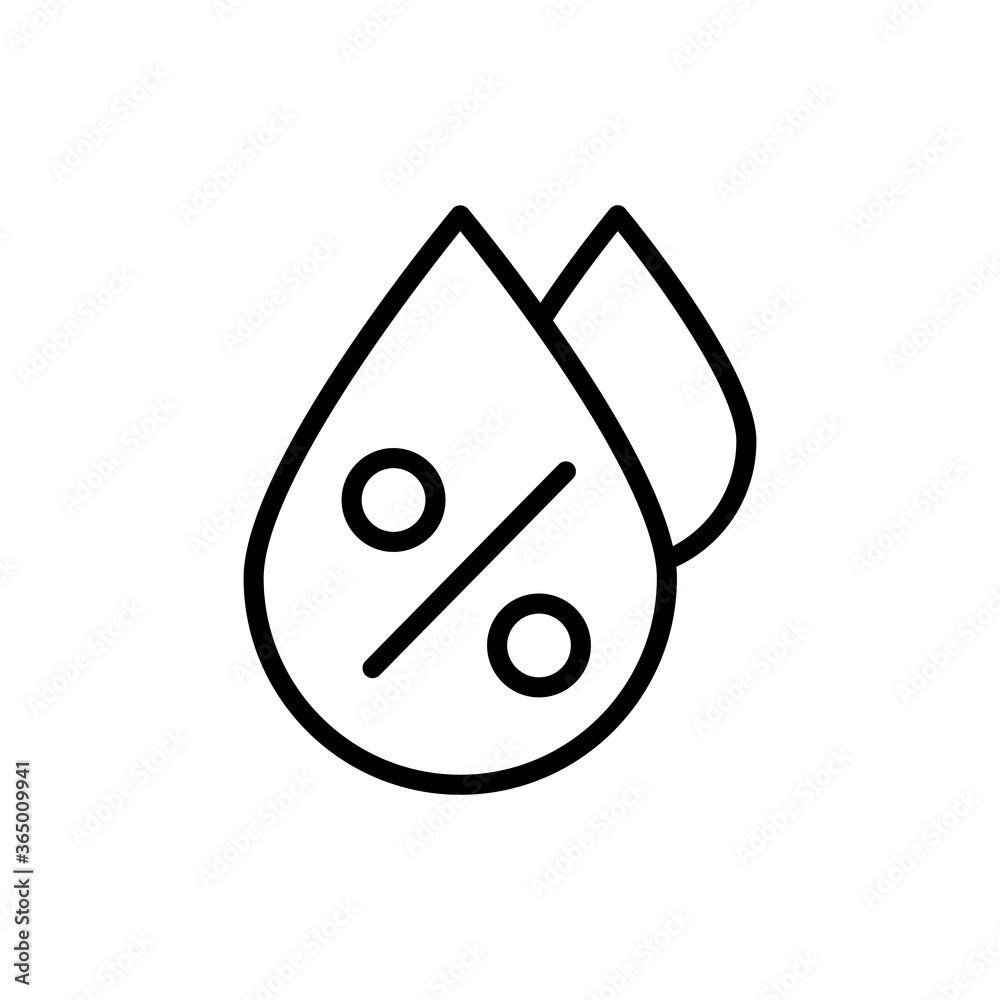 Poster drop, humidity icon. simple line, outline vector elements of forecast icons for ui and ux, website o